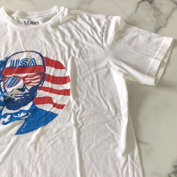 Mad Engine Cotton/Poly Patriotic Graphic T Mens Large - Picture 3 of 4